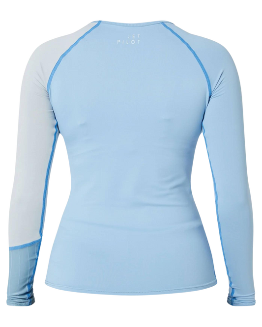 Jetpilot Cause LS Ladies Rashie - Blue - 2023 Rashies - Womens - Trojan Wake Ski Snow