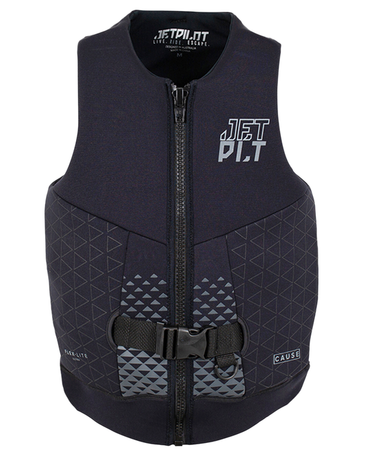 Jetpilot Cause Mens S-Grip F/E Neo Vest - Black Life Jackets - Trojan Wake Ski Snow