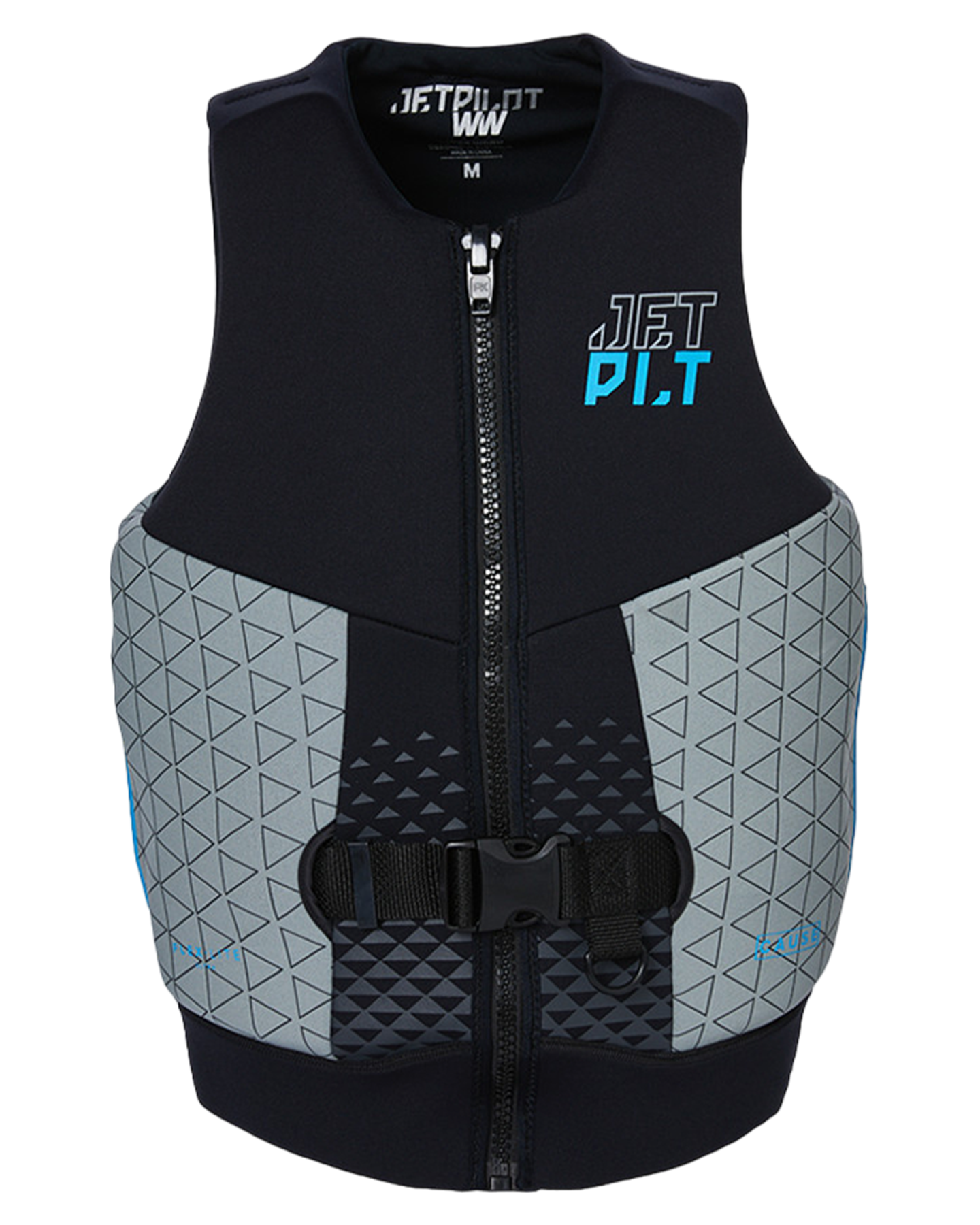 Jetpilot Cause Mens S-Grip F/E Neo Vest - Black/Grey - 2023 Life Jackets - Trojan Wake Ski Snow