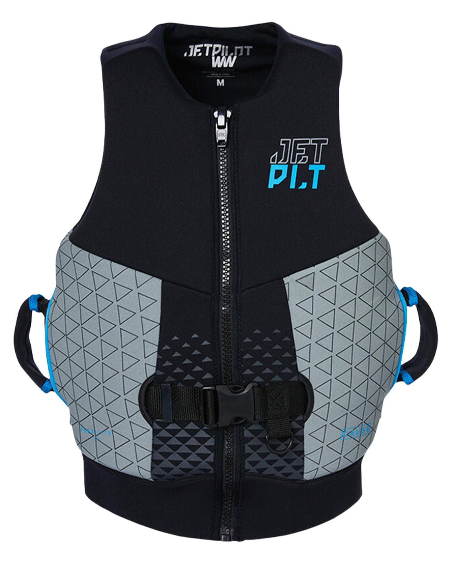 Jetpilot Cause Mens S-Grip F/E Neo Vest - Black/Grey - 2023 Life Jackets - Trojan Wake Ski Snow