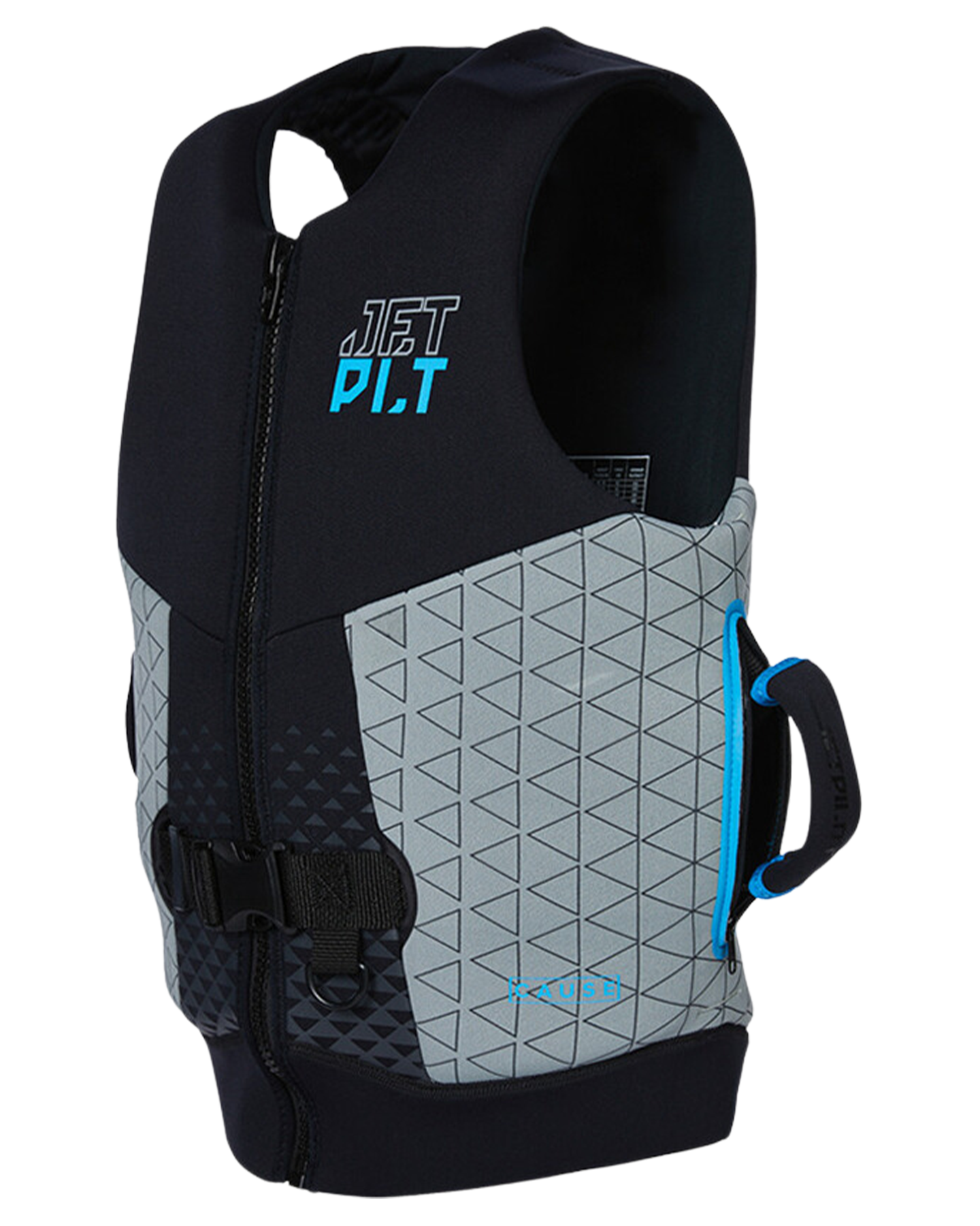 Jetpilot Cause Mens S-Grip F/E Neo Vest - Black/Grey - 2023 Life Jackets - Trojan Wake Ski Snow