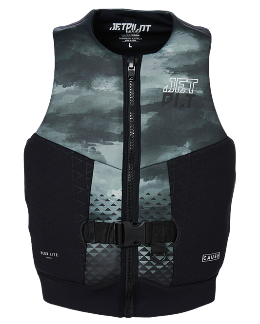 Jetpilot Cause Mens S-Grip F/E Neo Vest - Camo Life Jackets - Trojan Wake Ski Snow