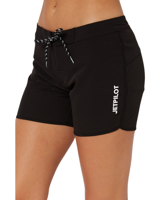 Jetpilot Corp Ladies 5" Rideshort - Black - 2023 Wetsuit Shorts - Trojan Wake Ski Snow