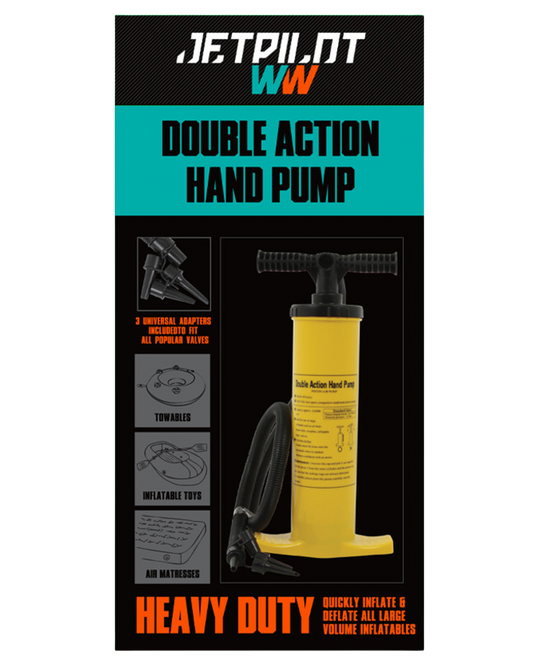 Jetpilot Double Action Manual Hand Pump - Yellow Tube Pumps - Trojan Wake Ski Snow