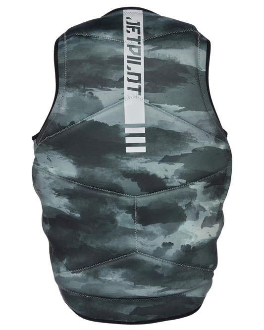 Jetpilot Freeride F/E Mens Neo Vest - Green Camo - 2023 Life Jackets - Trojan Wake Ski Snow