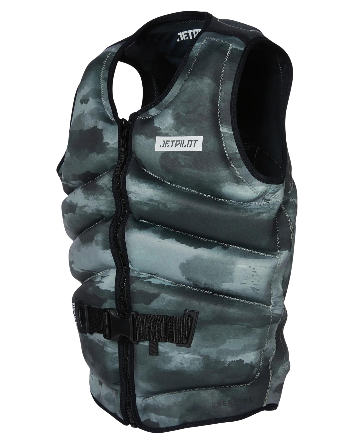 Jetpilot Freeride F/E Mens Neo Vest - Green Camo - 2023 Life Jackets - Trojan Wake Ski Snow