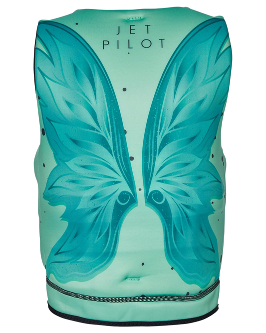 Jetpilot Girls Wings Youth Cause Neo - Mint Life Jackets - Trojan Wake Ski Snow