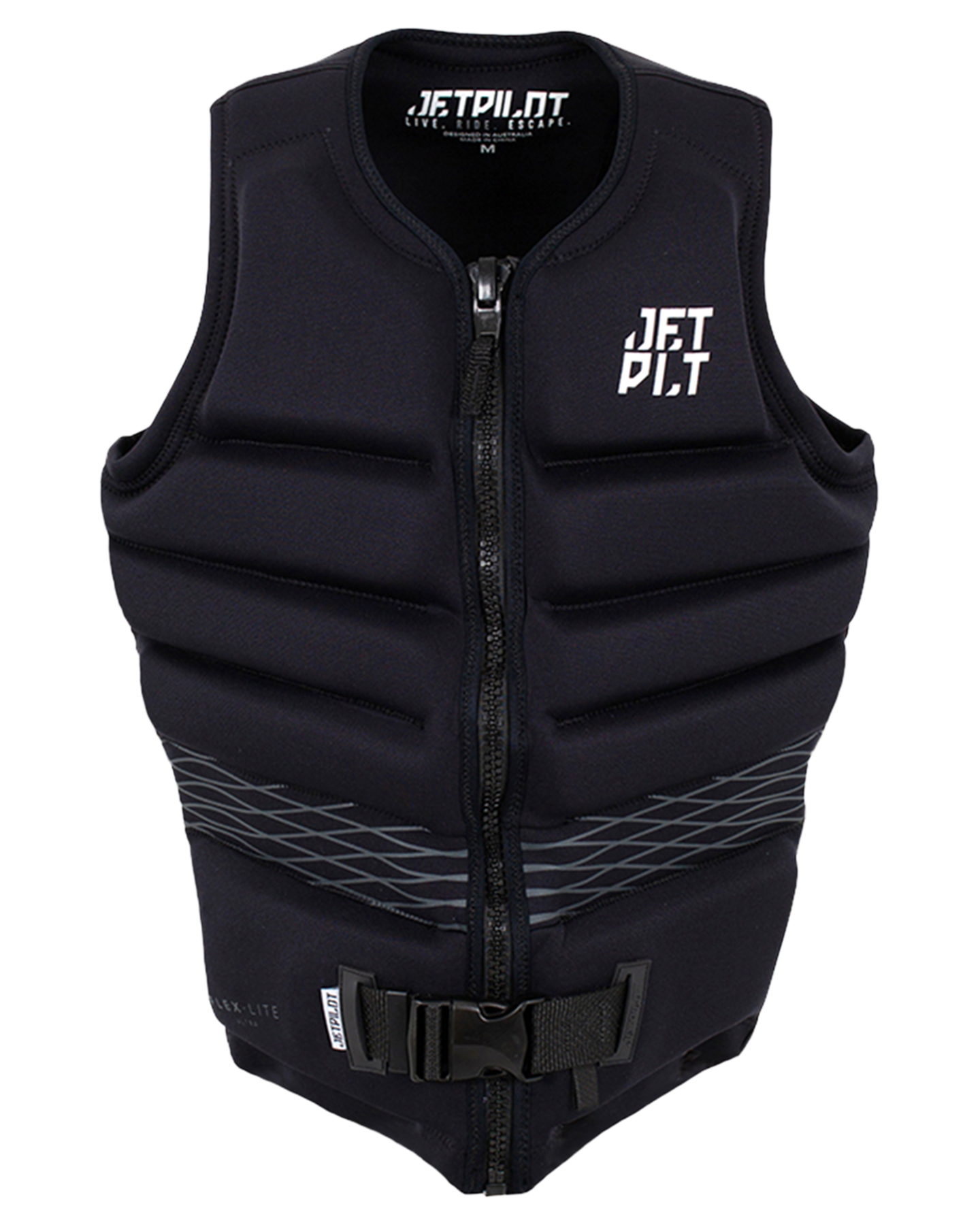 Jetpilot Hyperflex F/E Mens Neo Vest - Black - 2023 Life Jackets - Trojan Wake Ski Snow