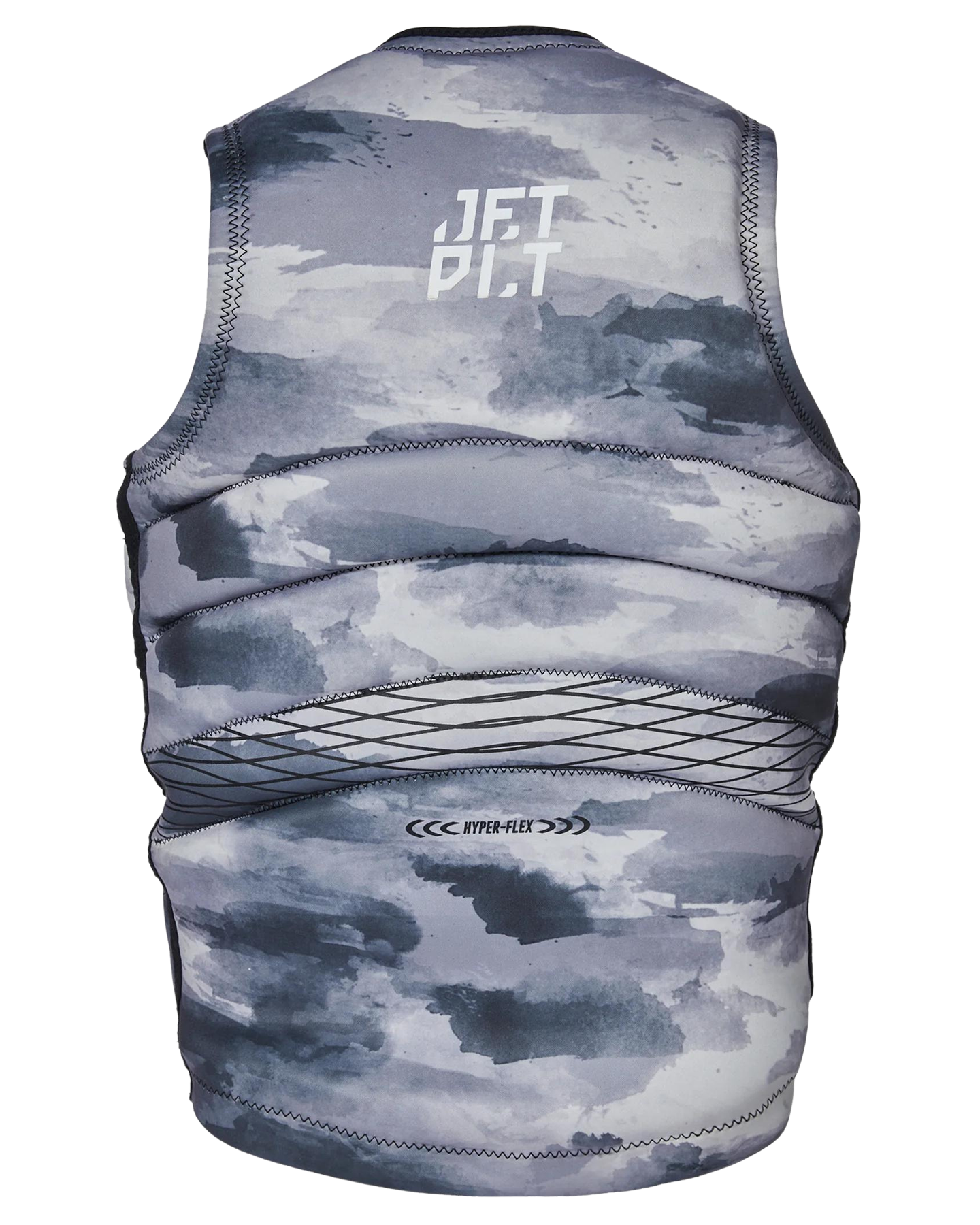 Jetpilot Hyperflex F/E Mens Neo Vest - Grey Camo - 2023 Life Jackets - Trojan Wake Ski Snow