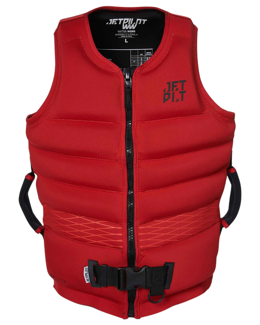 Jetpilot Hyperflex F/E Mens Neo Vest - Red Level 50 - 2023 Life Jackets - Trojan Wake Ski Snow