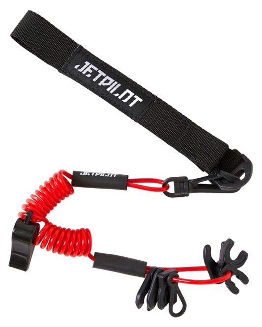 Jetpilot Marine Safety Lanyard - Red - 2024 Wakeboard Accessories - Trojan Wake Ski Snow