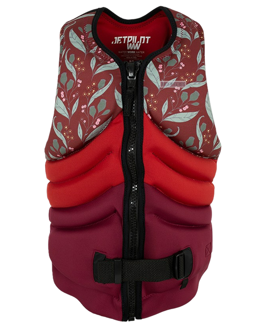 Jetpilot Quantum Bec Ladies Neo Vest - Red - 2022 Life Jackets - Trojan Wake Ski Snow