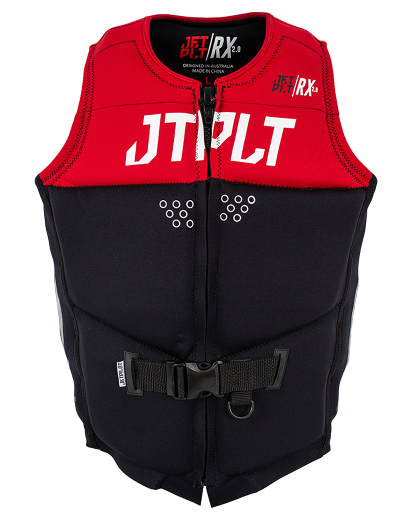 Jetpilot RX Mens Vest - Black/Red L50 - 2022 Life Jackets - Trojan Wake Ski Snow