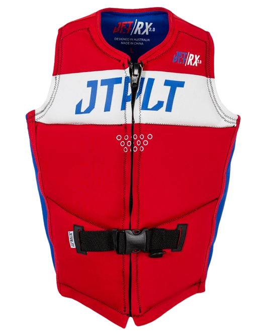 Jetpilot RX Mens Vest - Red/White/Blue - 2022 Life Jackets - Trojan Wake Ski Snow