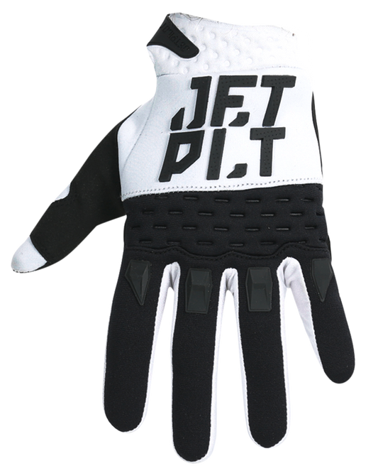 Jetpilot RX Race Glove - White/Black - 2023 Jetski Gloves - Trojan Wake Ski Snow