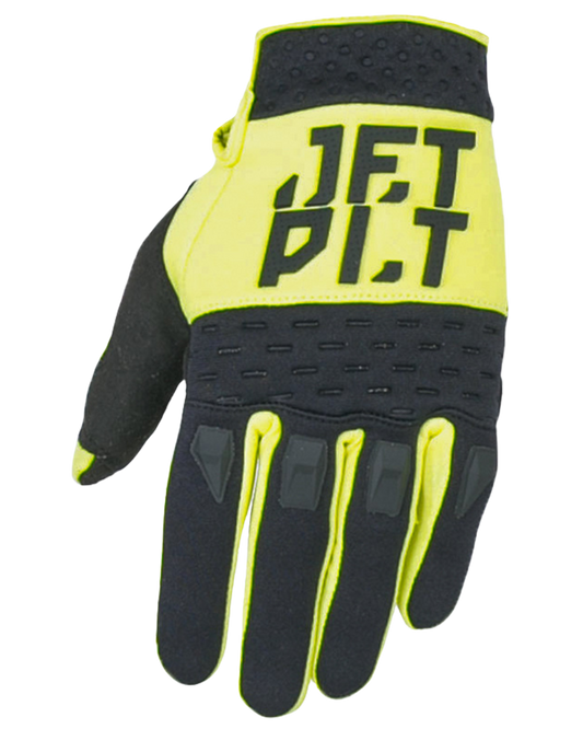 Jetpilot RX Race Glove - Yellow/Black - 2022 Jetski Gloves - Trojan Wake Ski Snow