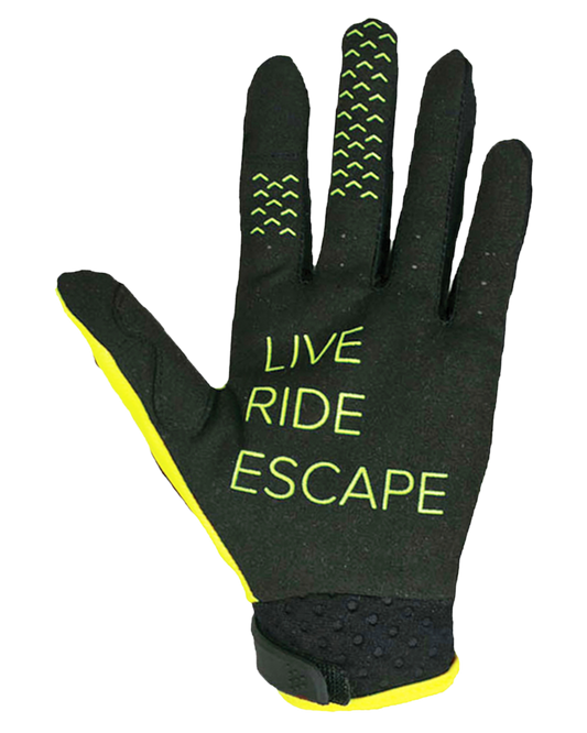 Jetpilot RX Super Lite Glove - Yellow/Black - 2023 Jetski Gloves - Trojan Wake Ski Snow