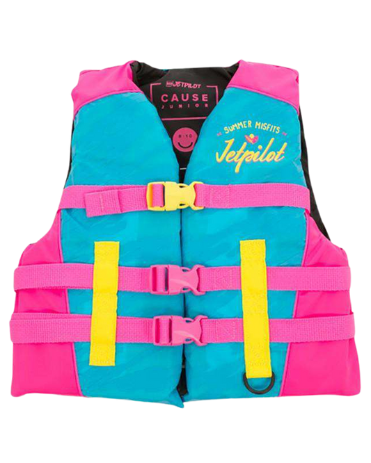 JETPILOT THE CAUSE KIDS NYLON VEST - BLUE/PINK - 2020 Life Jackets - Trojan Wake Ski Snow