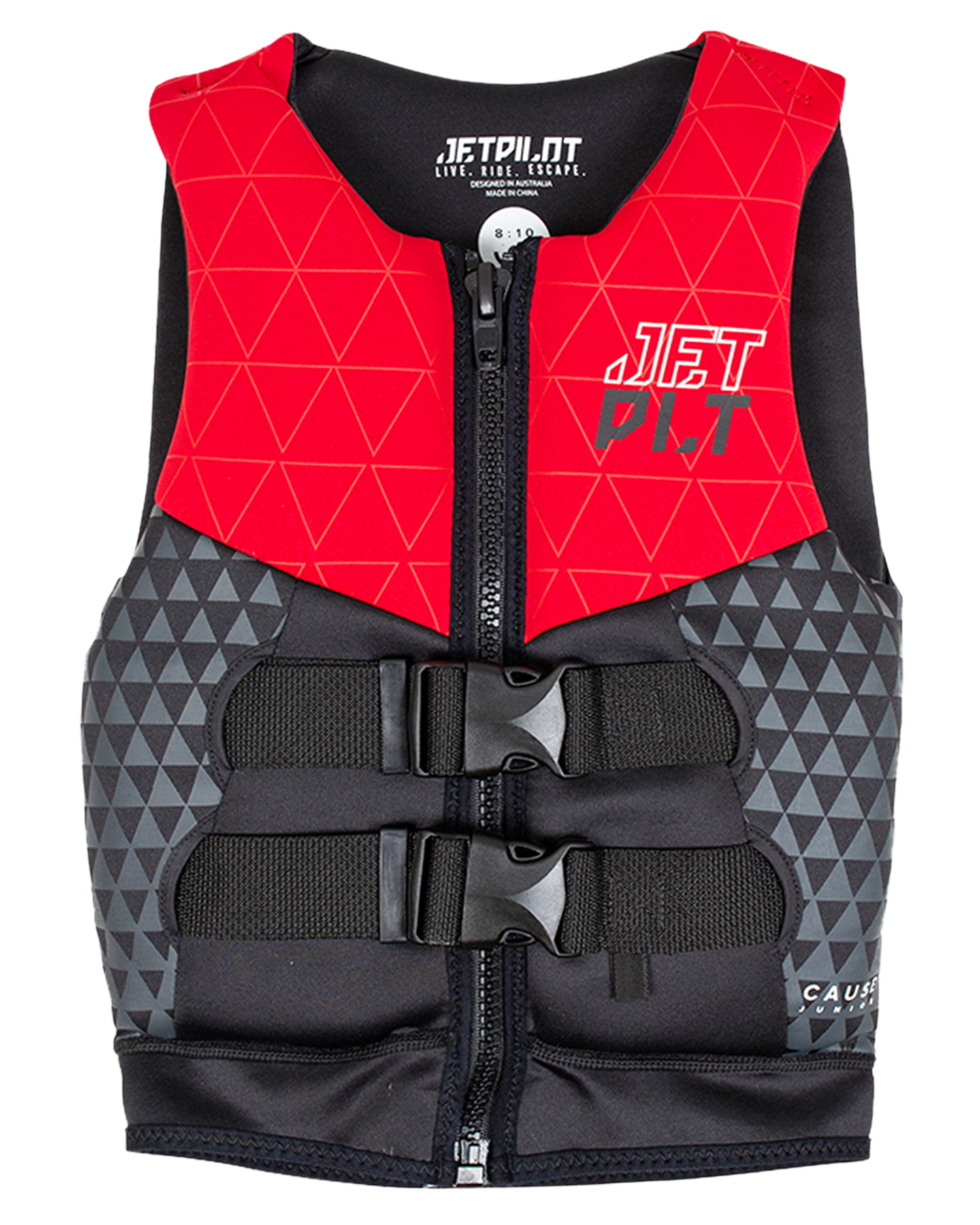 Jetpilot The Cause F/E Youth Neo Vest - Red Level 50 Life Jackets - Trojan Wake Ski Snow