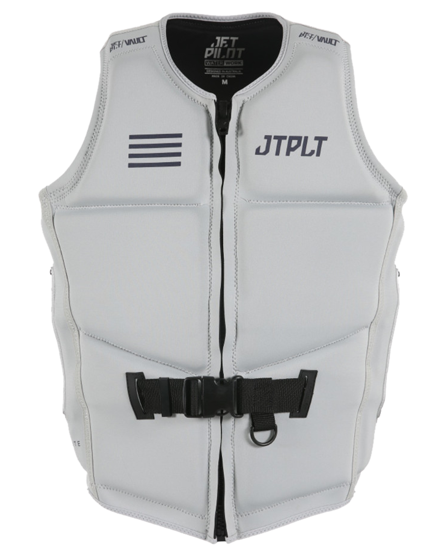 Jetpilot Vault Men's F/E Neo Vest Dual - Grey - 2024 Life Jackets - Trojan Wake Ski Snow