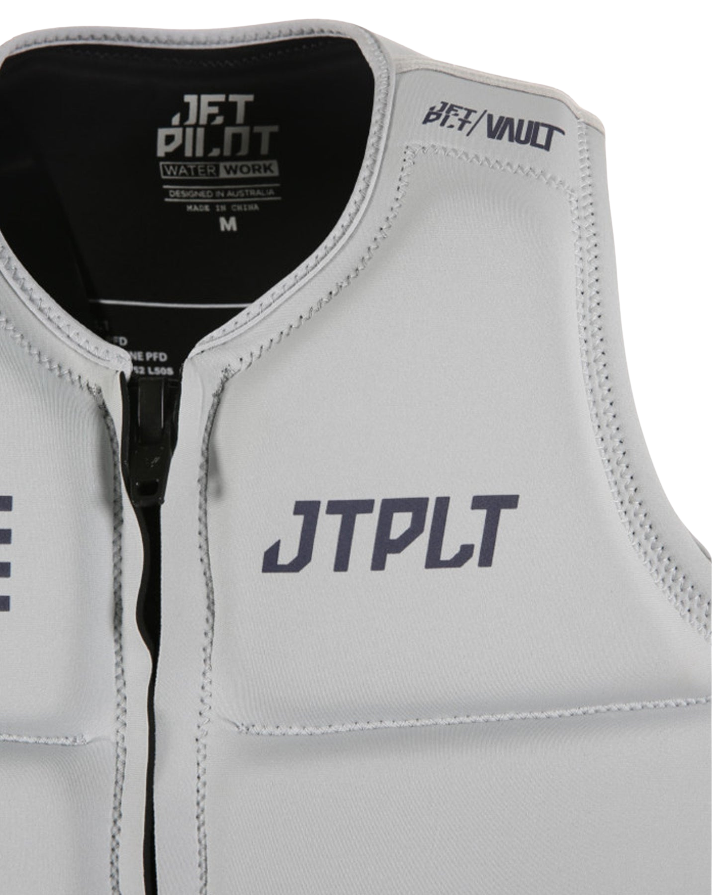 Jetpilot Vault Men's F/E Neo Vest Dual - Grey - 2024 Life Jackets - Trojan Wake Ski Snow