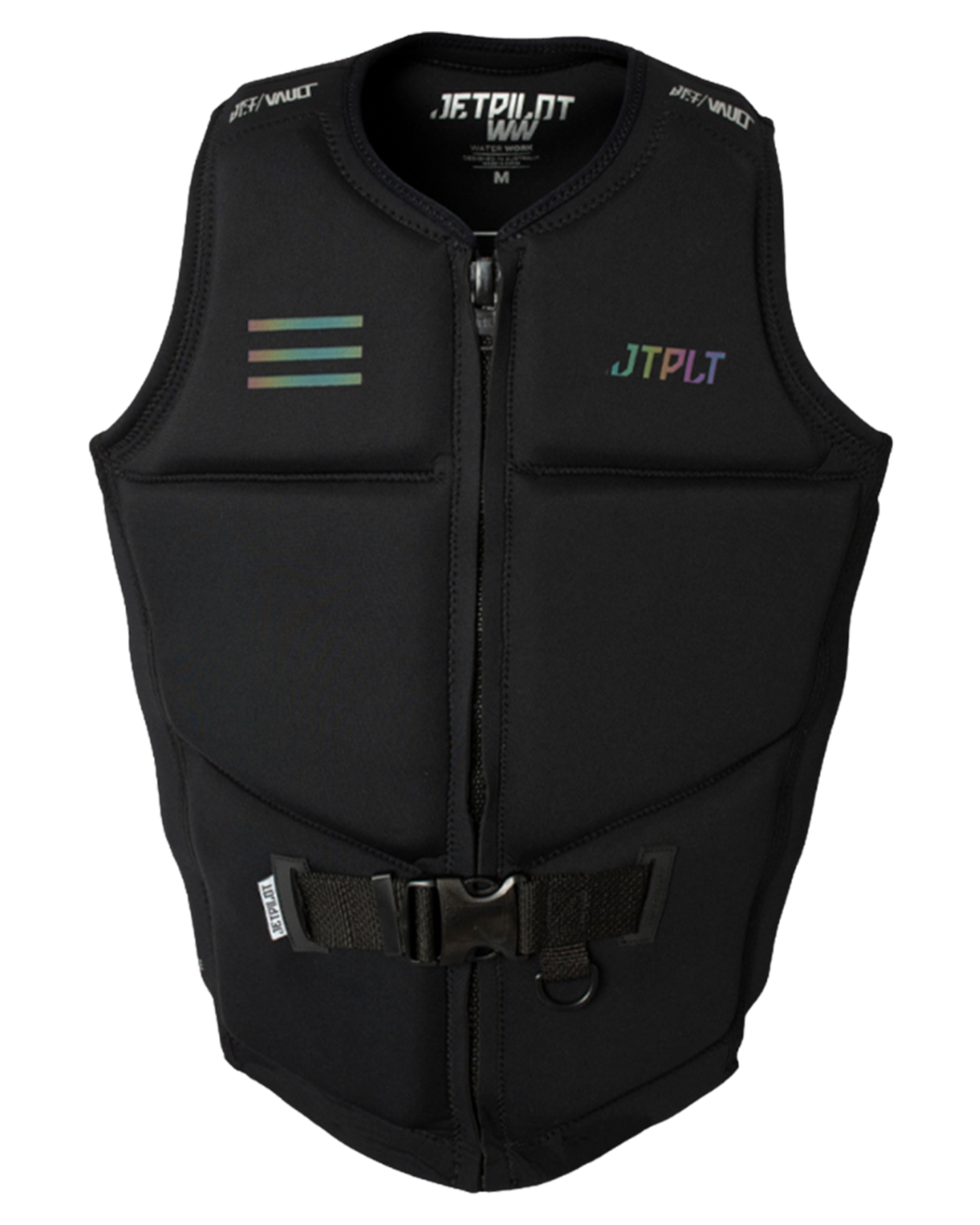 Jetpilot Vault Mens F/E Neo Vest - Black - 2023 Life Jackets - Trojan Wake Ski Snow