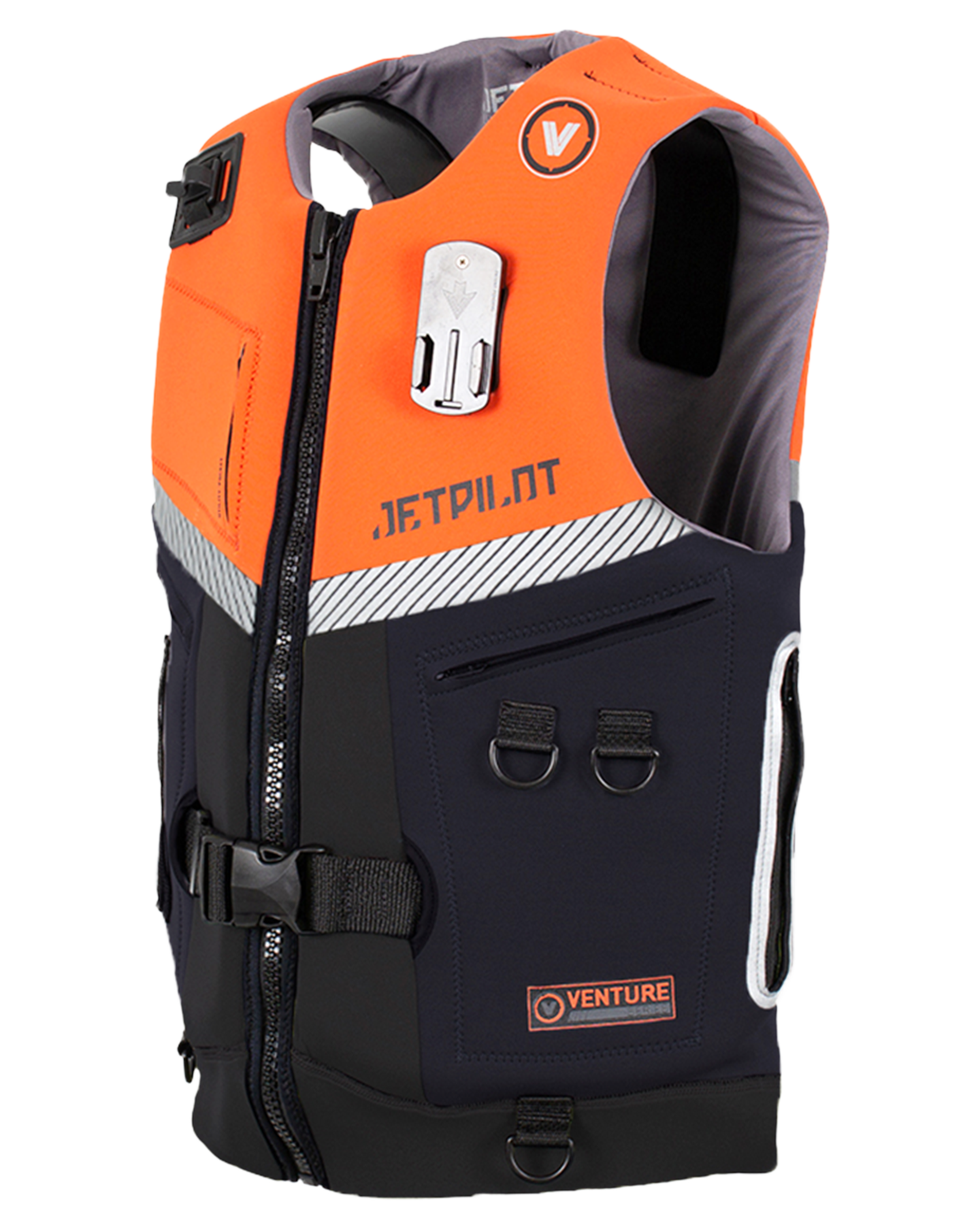 Jetpilot Venture Mens Neo Vest - Black/Orange Level 50 - 2023 Life Jackets - Trojan Wake Ski Snow