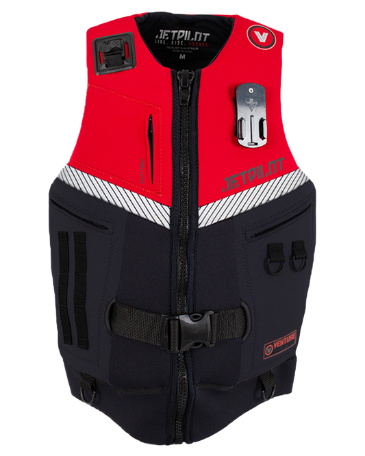 Jetpilot Venture Mens Neo Vest - Black/Red Level 50 - 2023 Life Jackets - Trojan Wake Ski Snow