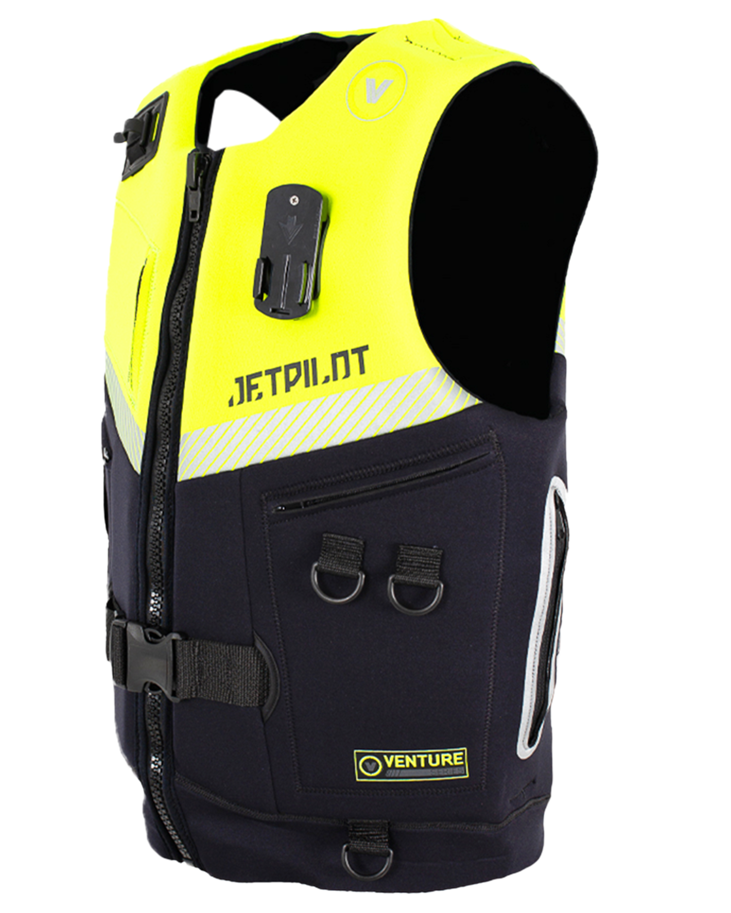 Jetpilot Venture Mens Neo Vest - Black/Yellow Level 50 Life Jackets - Trojan Wake Ski Snow