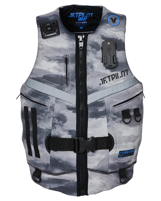 Jetpilot Venture Mens Neo Vest - Grey/Camo - 2023 Life Jackets - Trojan Wake Ski Snow