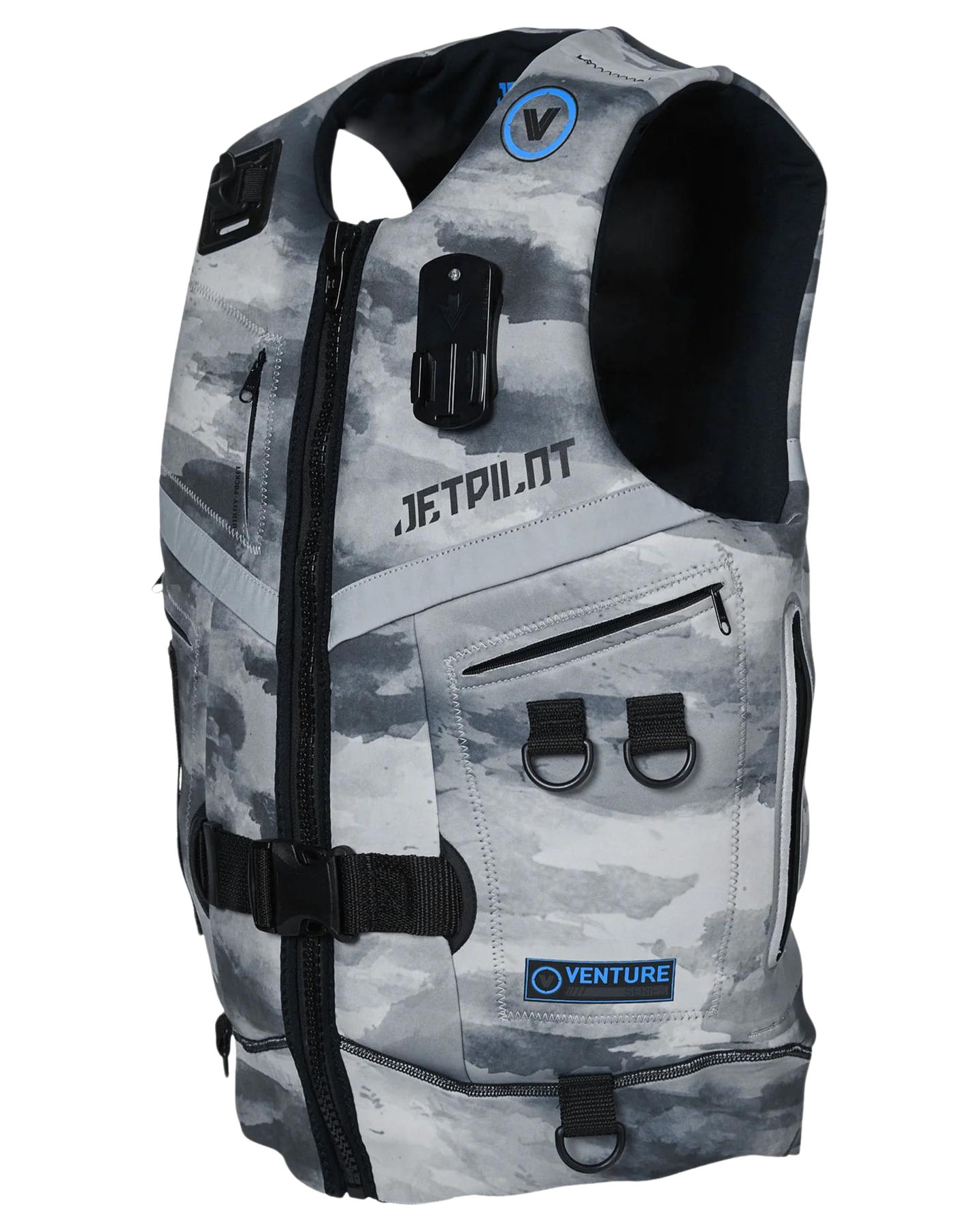 Jetpilot Venture Mens Neo Vest - Grey/Camo - 2023 Life Jackets - Trojan Wake Ski Snow