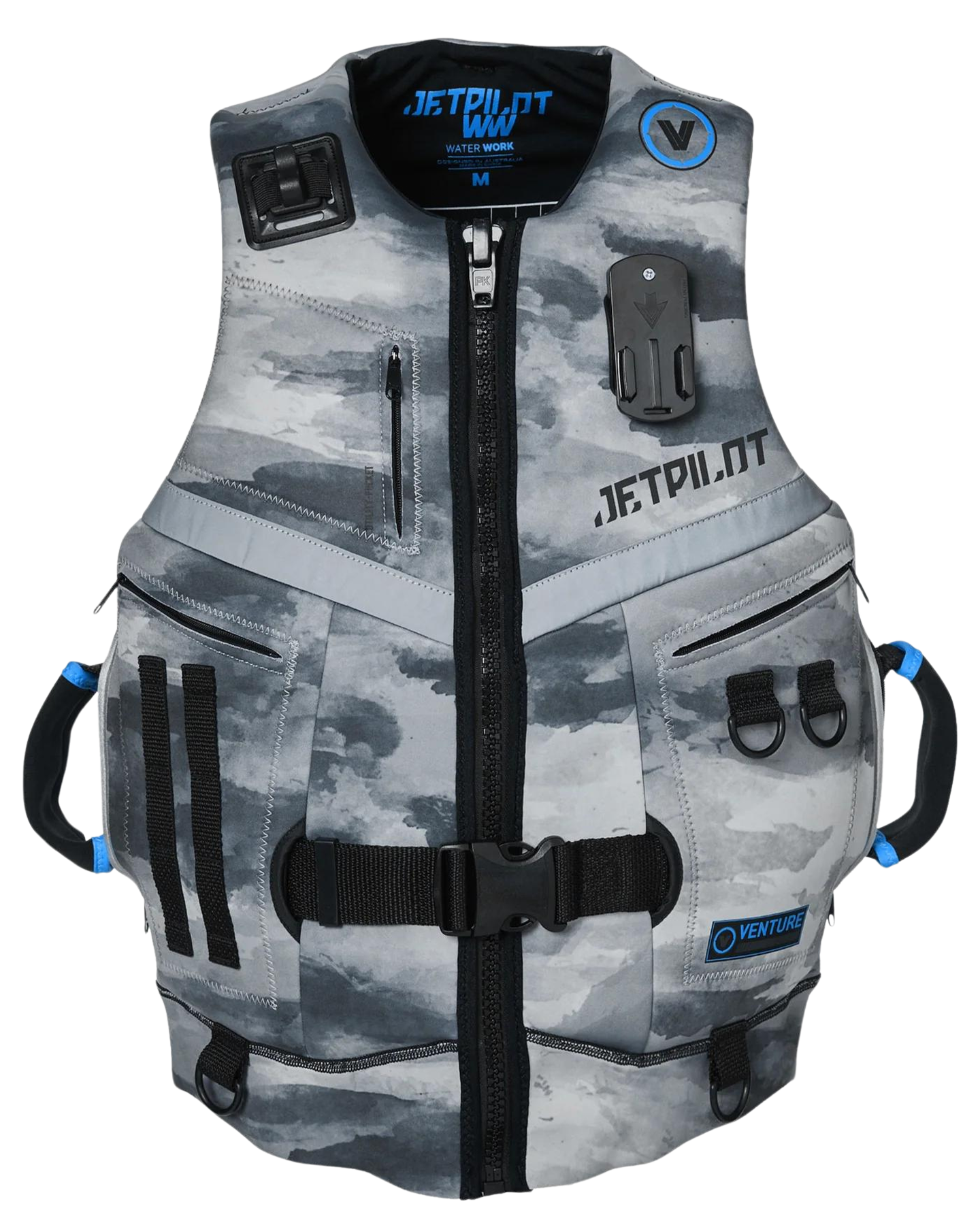 Jetpilot Venture Mens Neo Vest - Grey/Camo - 2023 Life Jackets - Trojan Wake Ski Snow