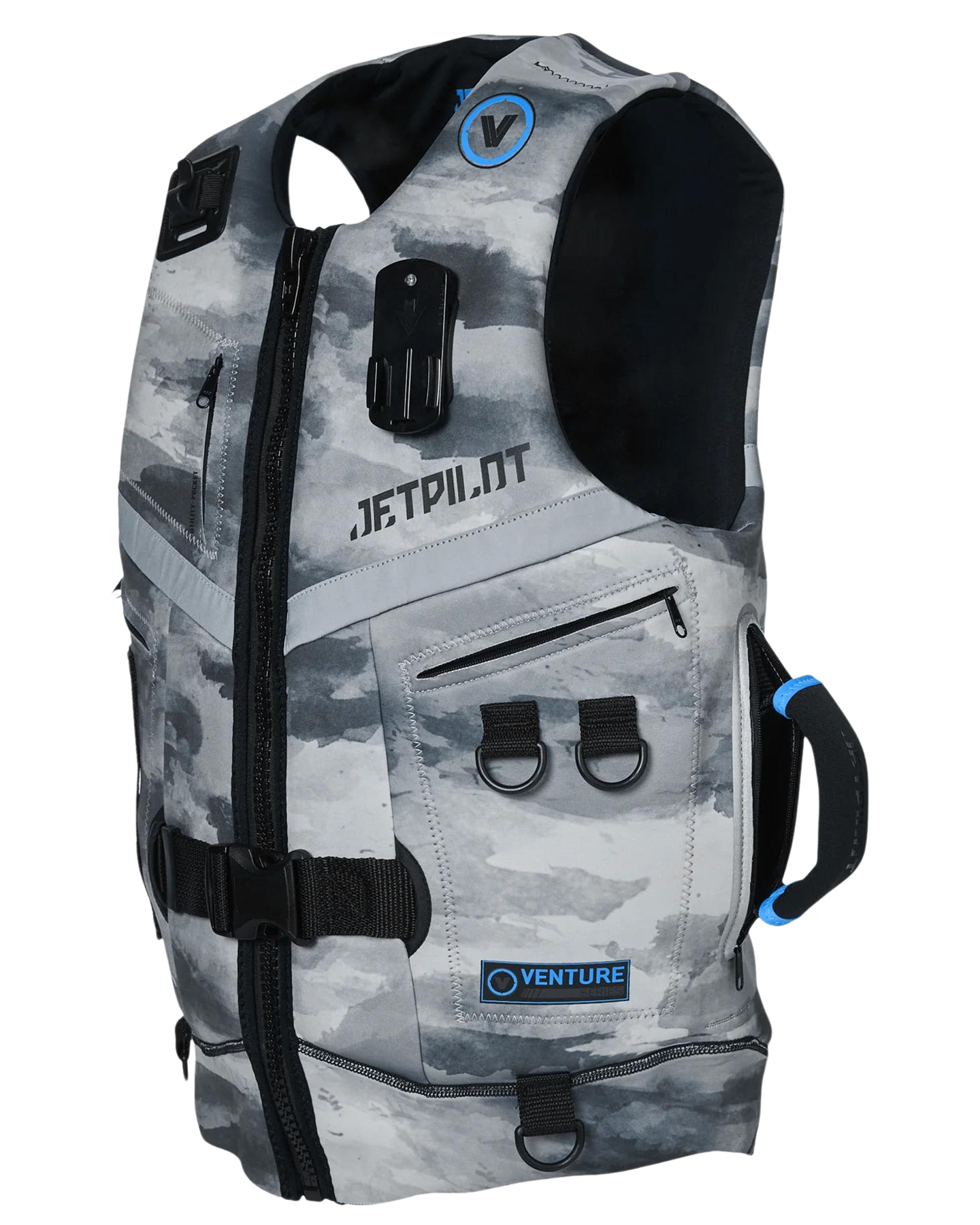 Jetpilot Venture Mens Neo Vest - Grey/Camo - 2023 Life Jackets - Trojan Wake Ski Snow