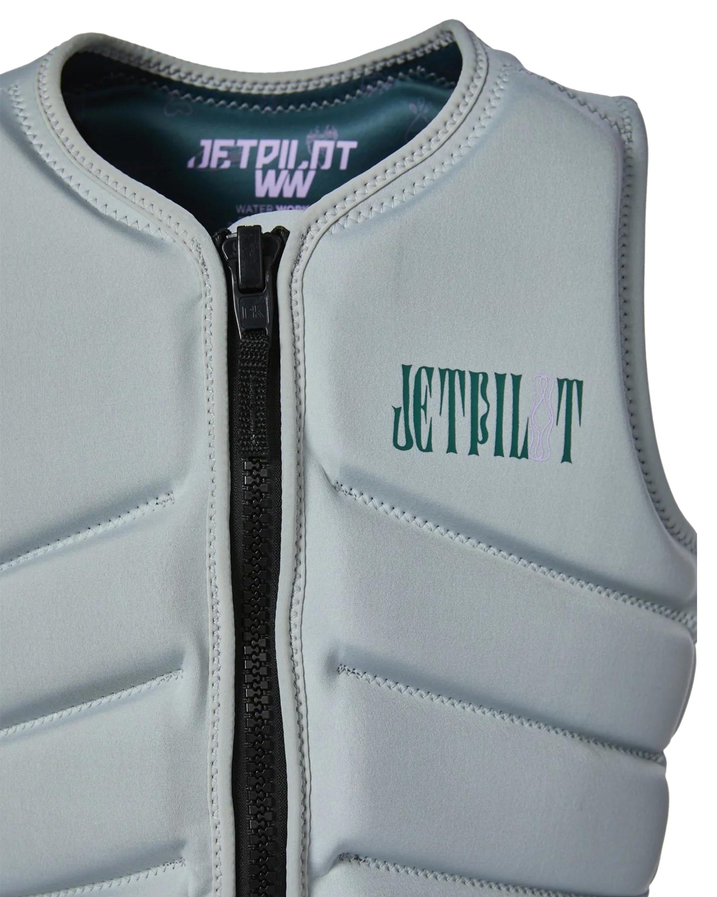 Jetpilot X1 F/E Ladies Neo Vest - Sina - Light Grey - 2023 Life Jackets - Trojan Wake Ski Snow