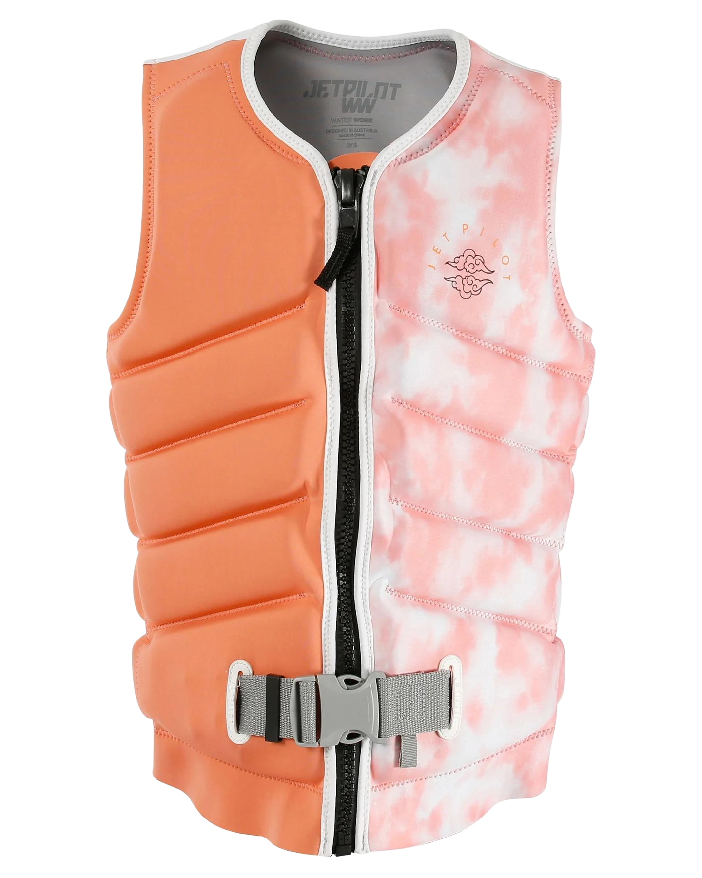 Jetpilot X1 F/E Ladies Neo Vest - Zahra - Peach - 2023 Life Jackets - Trojan Wake Ski Snow