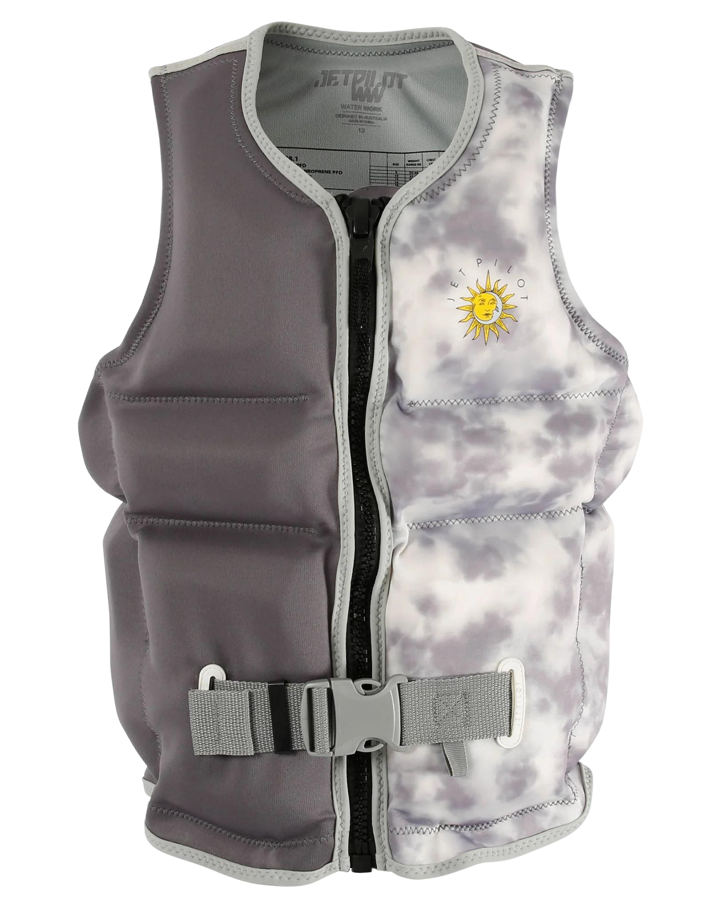 Jetpilot X1 Girls Youth Neo Vest - Charcoal - 2023 Life Jackets - Trojan Wake Ski Snow