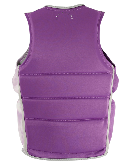 Jetpilot X1 Girls Youth Neo Vest - Purple - 2023 Life Jackets - Trojan Wake Ski Snow