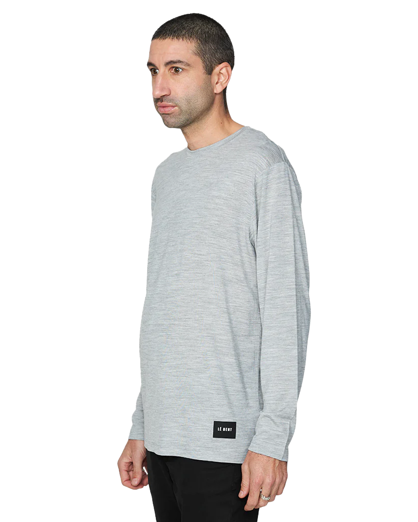 Le Bent Men's Ultralight Long Sleeve Tee - Heather Grey Shirts & Tops - Trojan Wake Ski Snow