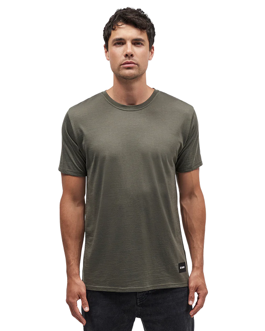 Le Bent Men's Ultralight Short Sleeve Tee - Olive Night Shirts & Tops - Trojan Wake Ski Snow