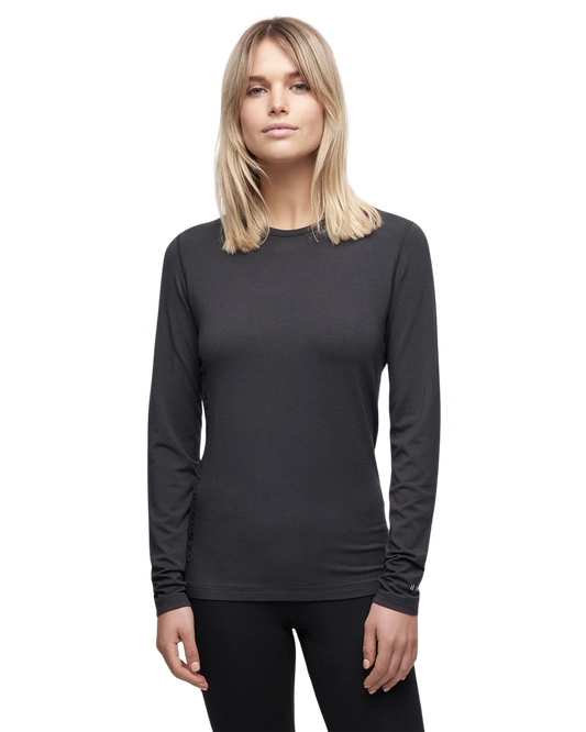 Le Bent Womens Core Midweight Crew - Dark Cloud Thermals - Trojan Wake Ski Snow