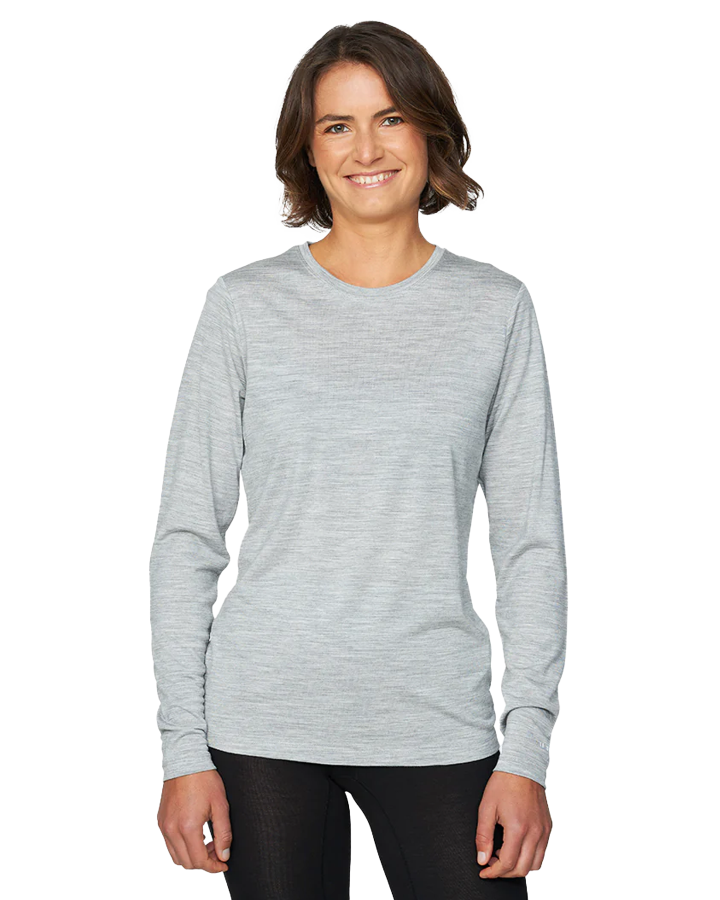 Le Bent Women's Ultralight Long Sleeve Tee - Heather Grey Shirts & Tops - Trojan Wake Ski Snow