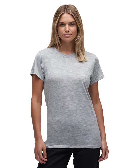 Le Bent Women's Ultralight Short Sleeve Tee - Heather Grey Shirts & Tops - Trojan Wake Ski Snow