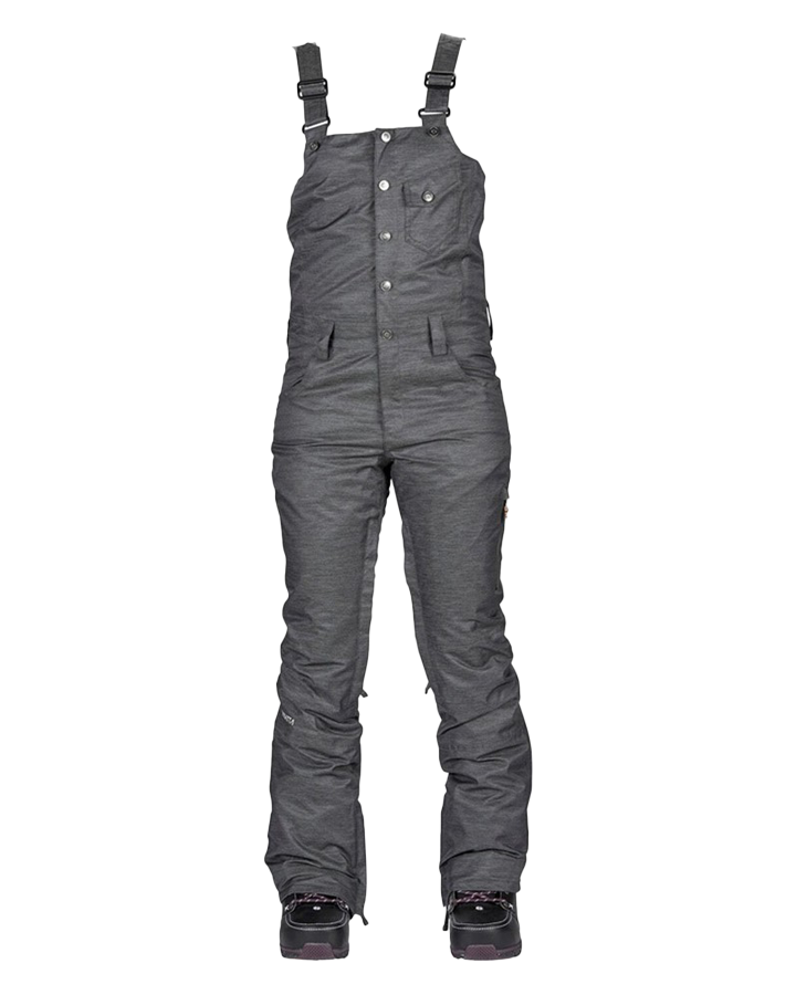 Nikita Womens Evergreen Denim Bib - Black Snow Bibs - Trojan Wake Ski Snow