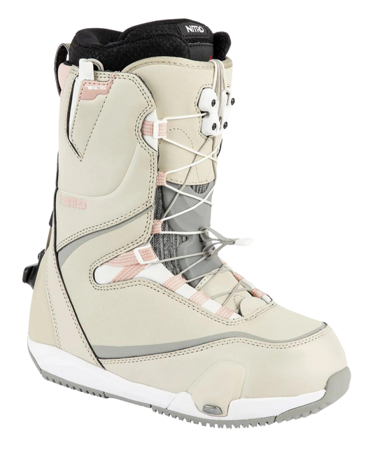 Nitro Cave Tls Women's Step On Snowboard Boots - Sand-Rose - 2024 Snowboard Boots - Trojan Wake Ski Snow