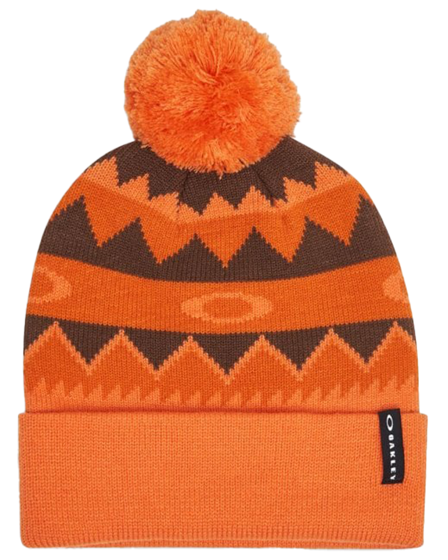 Oakley Nordic Beanie - Orange Norway Pattern Beanies - Trojan Wake Ski Snow