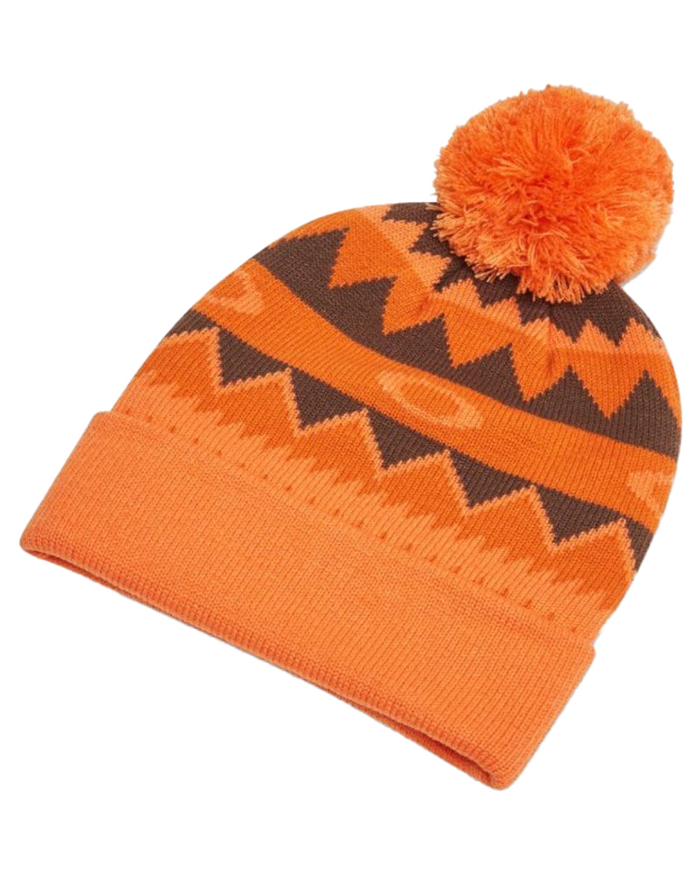 Oakley Nordic Beanie - Orange Norway Pattern Beanies - Trojan Wake Ski Snow