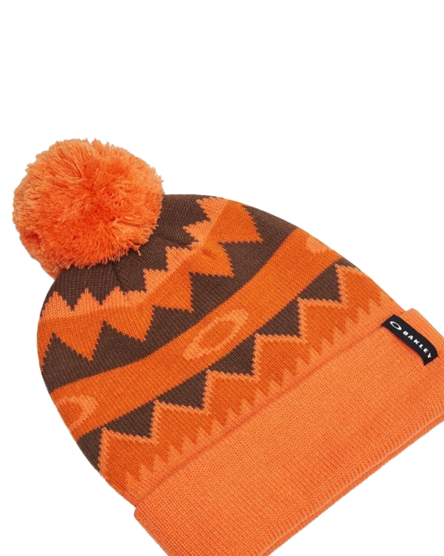 Oakley Nordic Beanie - Orange Norway Pattern Beanies - Trojan Wake Ski Snow