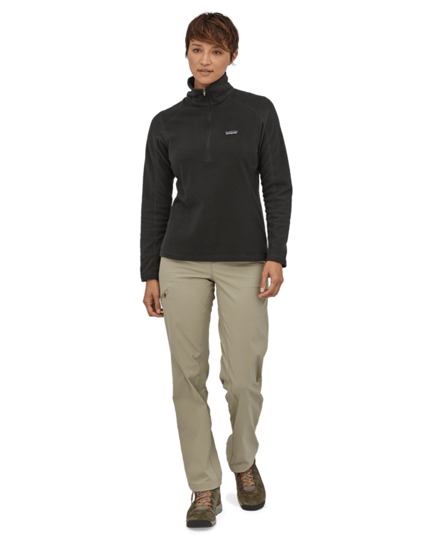 Patagonia Micro D Women's 1/4 Zip - Black Hoodies & Sweatshirts - Trojan Wake Ski Snow