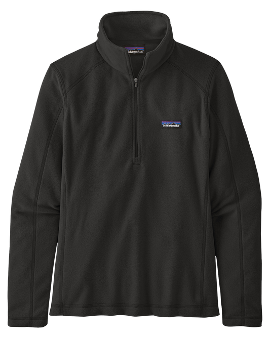 Patagonia Micro D Women's 1/4 Zip - Black Hoodies & Sweatshirts - Trojan Wake Ski Snow