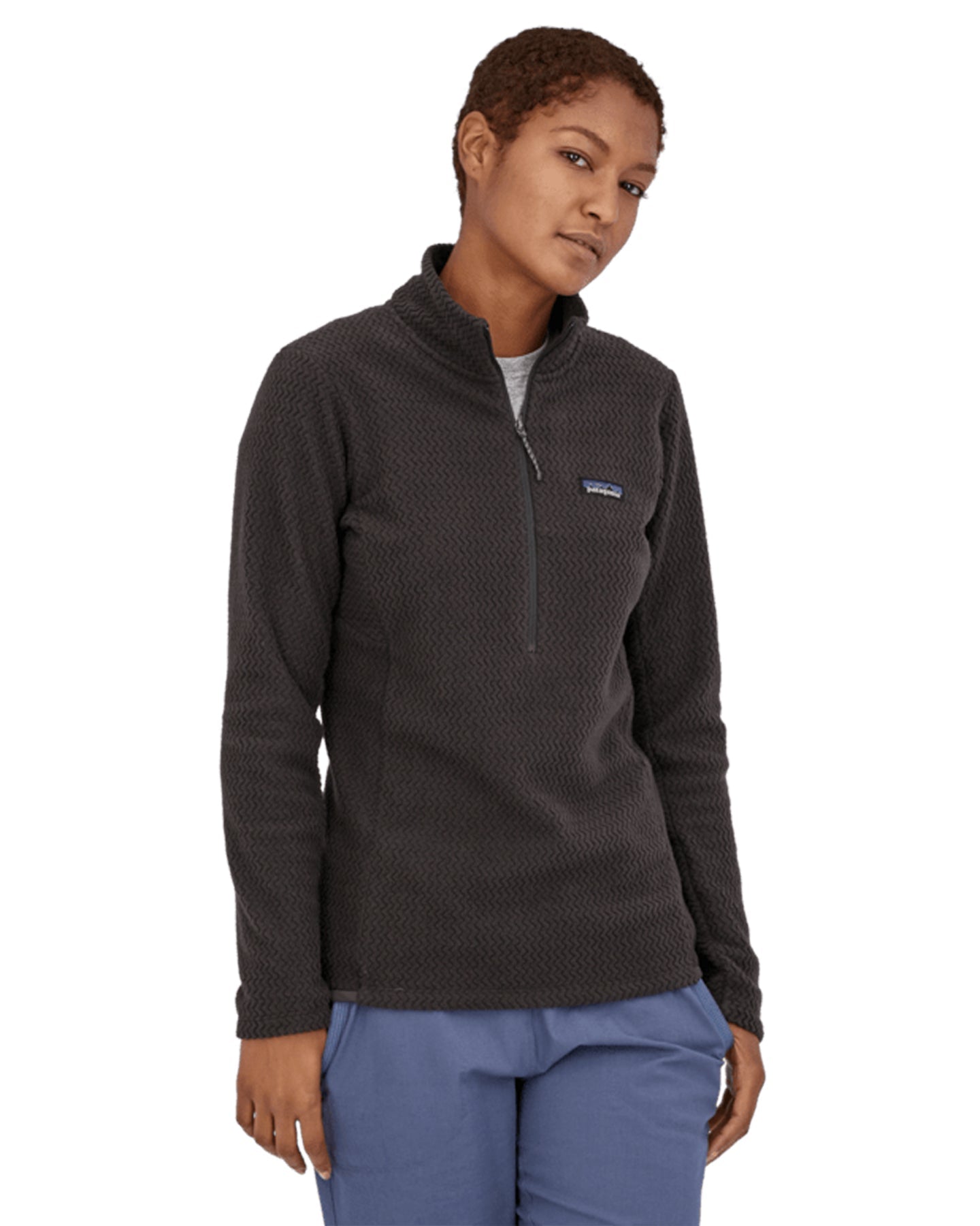 Patagonia R1 Air Women's Zip-Neck - Black Jackets - Trojan Wake Ski Snow